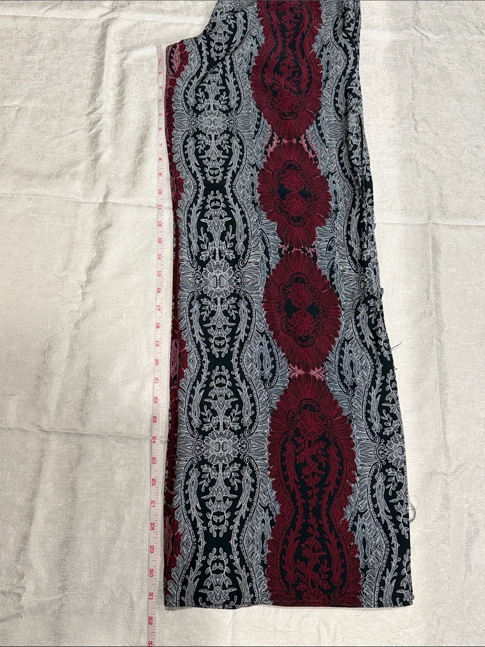 INTERMIX Boho Split Leg Wide Pants Paisley Print Small (P) - Picture 9 of 12